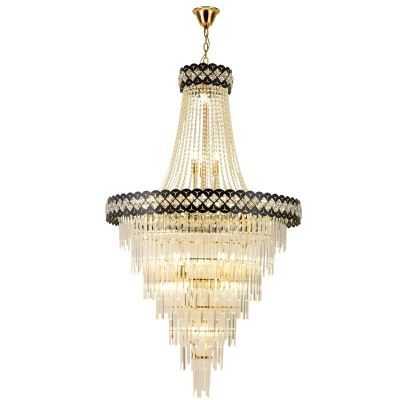 SparkAura Luxury Crystal Chandelier – Elegant Pendant Ceiling Light for Living Room & Hotels