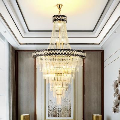 SparkAura Luxury Crystal Chandelier – Elegant Pendant Ceiling Light for Living Room & Hotels