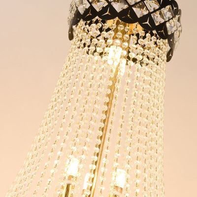 SparkAura Luxury Crystal Chandelier – Elegant Pendant Ceiling Light for Living Room & Hotels
