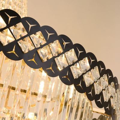 SparkAura Luxury Crystal Chandelier – Elegant Pendant Ceiling Light for Living Room & Hotels