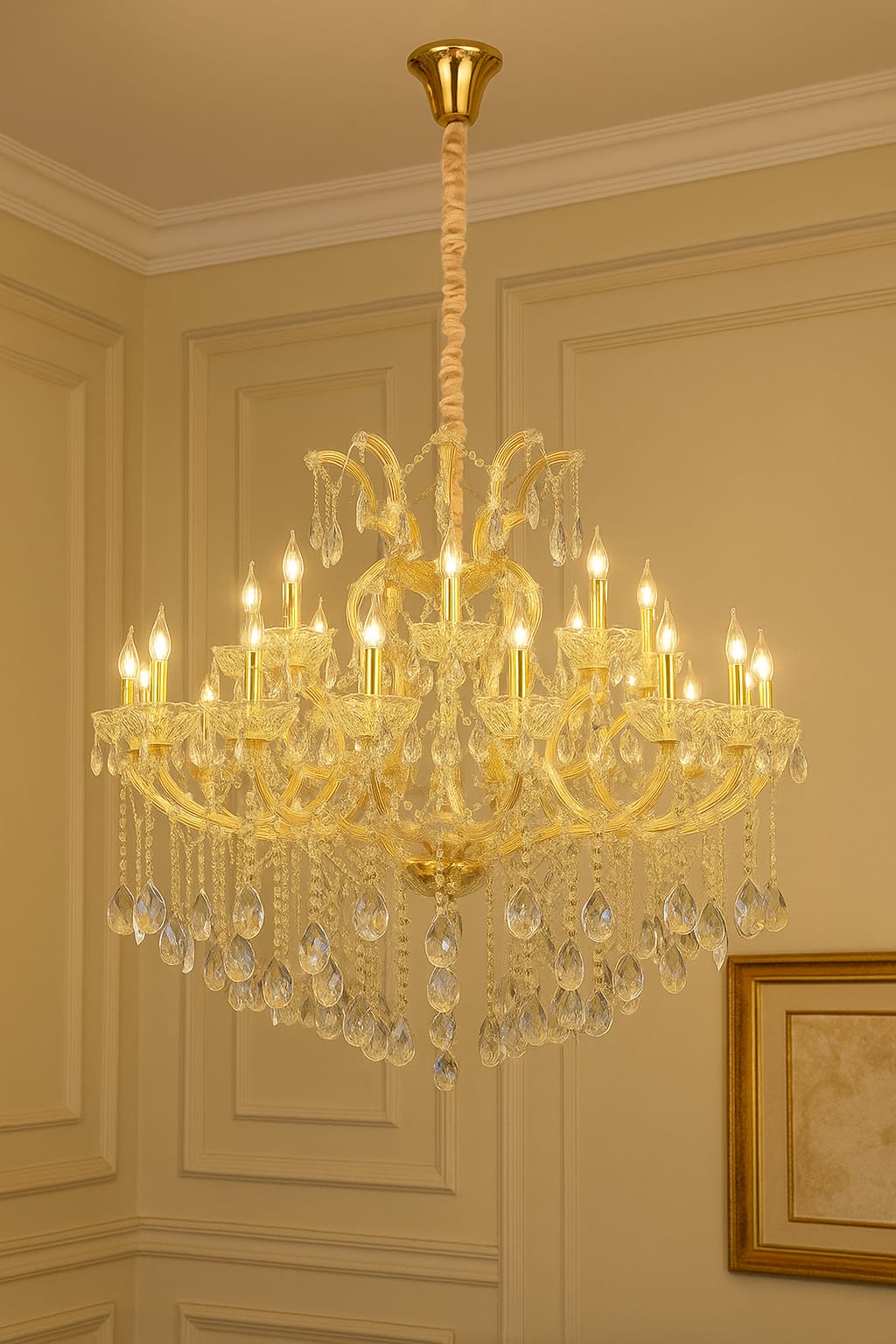 SparkAura Maria Theresa 16-Light Luxury Crystal Chandelier – Classic Bohemian Design for Palaces, Hotels & Grand Interiors