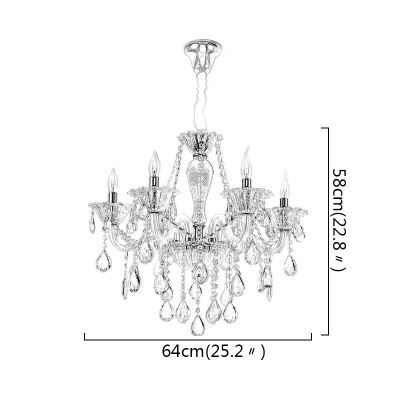 SparkAura European Crystal Chandelier – Luxury Pendant Ceiling Light for Living & Dining Spaces