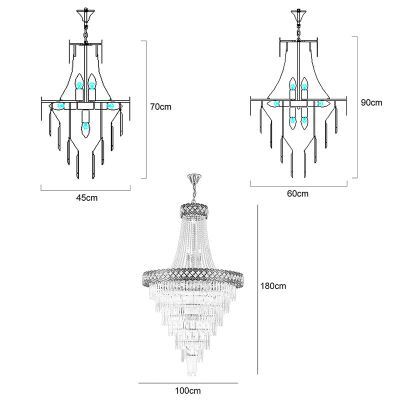 SparkAura Luxury Crystal Chandelier – Elegant Pendant Ceiling Light for Living Room & Hotels