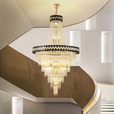 SparkAura Luxury Crystal Chandelier – Elegant Pendant Ceiling Light for Living Room & Hotels