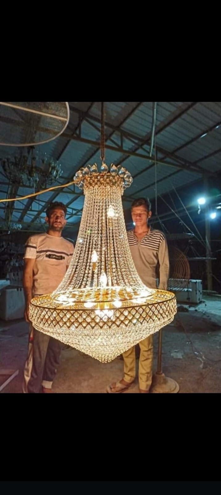 SparkAura 30/40-Inch Gold Crystal Chandelier – Luxury Iron Frame Pendant Light